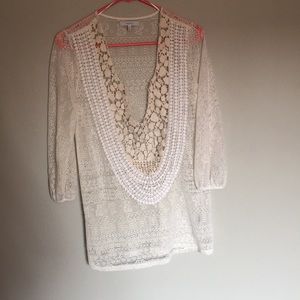 Lace cover up top